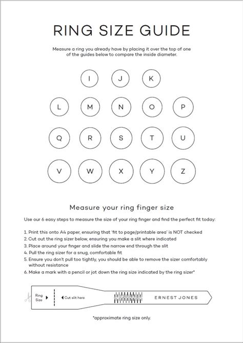 ernest jones ring size guide.